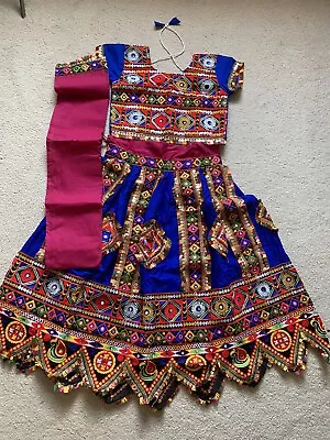 Indian Gujarati Navratri Garba Ghagra Chaniya Choli Traditional 7-8yrs • £19.99