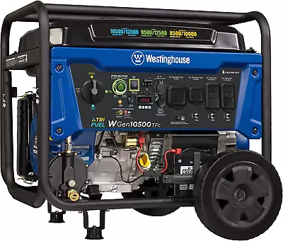 Westinghouse 13500-W Portable Tri Fuel Gas Generator W/ Remote Start CO Senor • $1549