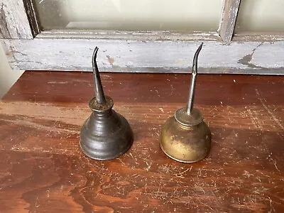 2 Vintage Lot Of Mini Thumb Oiler Cans 4 Plus Inches Tall • $13.25