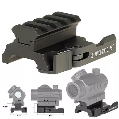 QD Riser 0.5/0.75/0.83 Inch Mount Adapter For Flashlight Light Sight Red Dot HOT • $12.99