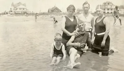 KJ461 Original Vintage Photo SWIM SUIT GROUP AT WILDWOOD C Early 1900's • $5.50