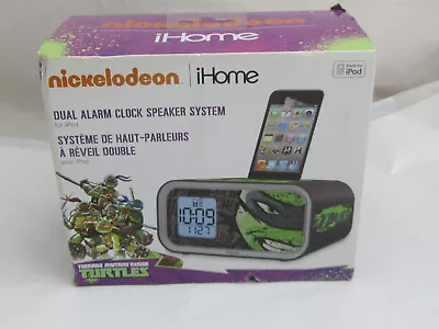 NIB - 2013 Nickelodeon IHome TMNT Alarm Clock Speaker System For IPod • £19.45