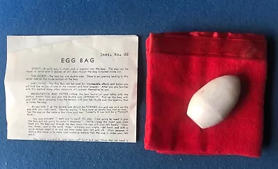 Vintage Magic Trick Red Flannel Egg Bag D. Robbins Or Adams Produce Vanish 1960s • $7.95