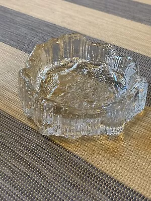 180mm Tapio Wirkkala Iittala Seita Bowl/dish/ashtray.Ice Glass Finnish Design. • £69.99