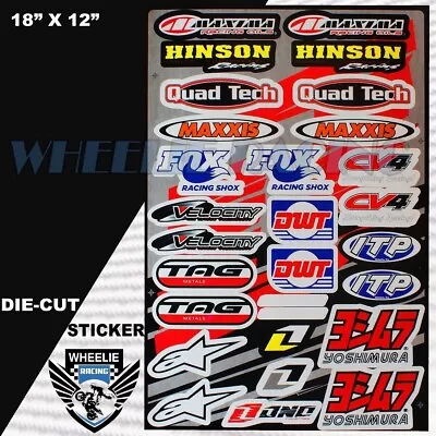 Motocross Motorcycle Dirt Bike Atv Helmet Sponsor Logo Race Sticker Decal #ae3s9 • $9.88