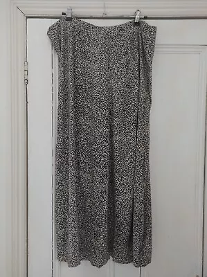 Leopard Print Skirt Size 18 Front Slop Size Zip Flowy By Oasis  • £9.99