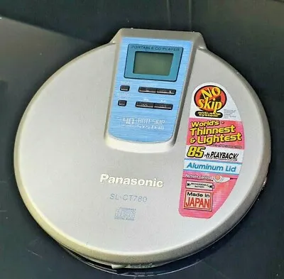 Panasonic SL-CT780 Portable CD Player World Slimmest Lightest CD Walkman Mint • £139