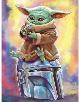 $13.95 • Buy Aus Seller..DIY 5D DIAMOND PAINTING..GROGU - BABY YODAno.4..30x40cm  Full Drill