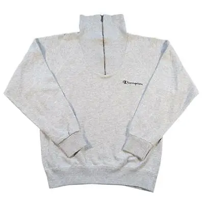 Vintage Champion Embroidered Spell Out Quarter Zip Sweatshirt - S • $114.99