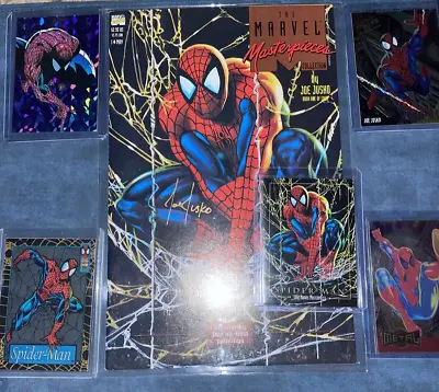 Spider Man Marvel Masterpieces 1992 Joe Jusko Auto + Bonus Spidey Marvel Cards • $79.99