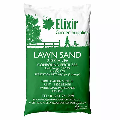 Lawn Sand 2-0-0-2Fe Professional Grass/Paddock Top Dressing + Nitrogen Feed • £9.99