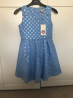 Yumi Girl Dress Blue Age 9-10 Years BNWT • £12
