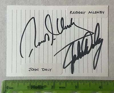 Autographed Note Card Golf Golfing Golfers John Daly Robert Allenby  Vijay Singh • $35