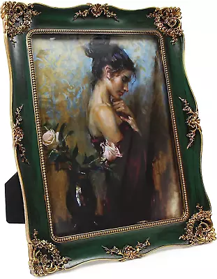 8X10 Inch Vintage Picture Frame Elegant Antique Photo Frames With Glass Front  • $38.95