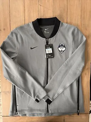 Nike UCONN Huskies Basketball Full Zip Jacket Women's Medium Grey AT5415 • $18