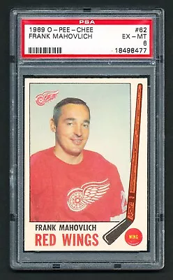 1969 Opc Hockey 62 Frank Mahovlich Detroit Red Wings Psa 6 Ex-mint • $59.50