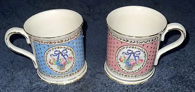 £12 • Buy Pair Past Times Fine Bone China Tea Coffee Mug. Floral Basket.