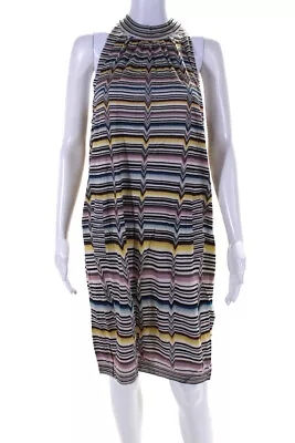 Missoni Womens Multicolor Printed Halted Sleeveless A-Line Dress Size 48 • $121.99