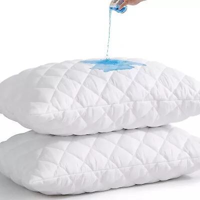 Pack Of 4 100% Waterproof Pillow Quilted Zipped Pillow Protectors Covers Cases • £10.47