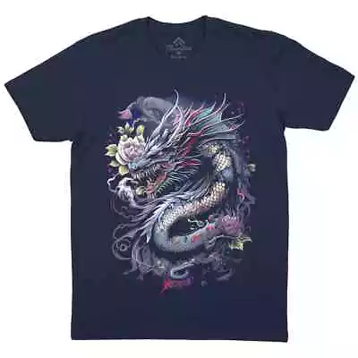 Dragon With Flowers T-Shirt Asian Art Japanese Chinese Hydra Serpent Fire E188 • £11.99