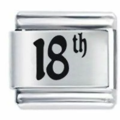 BIRTHDAY NUMBERS  * Daisy Charm Fits 9mm Stainless Steel Italian Charm Bracelet • £4.45