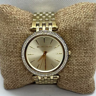 Michael Kors Darci MK3191 Women's Gold Stainless Steel Analog Dial Watch JNA611 • $59.99