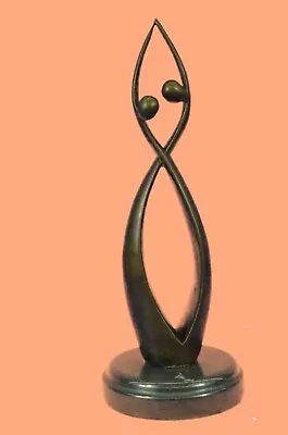 13  Abstract Art Sculpture Couple Head Bronze Copper Marble Statue Figurine DEAL • $99.50