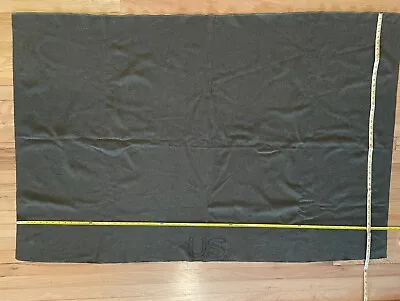 Vintage US Wool Military Army Blanket 64” X 43” Olive Green • $29.99