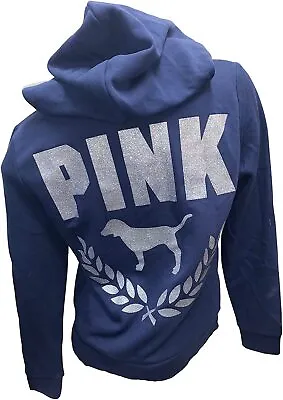 Victorias Secret Pink Everyday Perfect Full Zip Hoodie Dog Logo Xs S M L Xl Nwt • $49.75