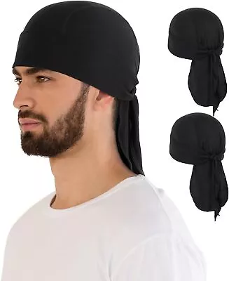 2Pcs Men Women Cooling Do Rags Skull Cap Helmet Liner Sweat Head Wraps Bandanas • $9.98