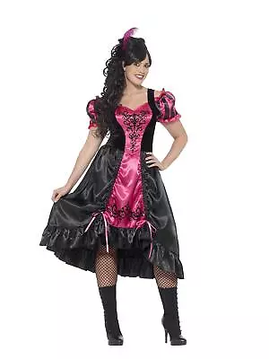 Smiffys Curves Sassy Saloon Costume Pink (Size X3) • $39.29