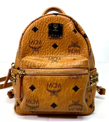 MCM Stark Side Studs Small Backpack In Visetos • $384.99