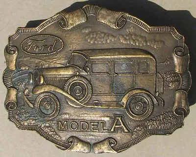 Nos Tiffany Studios Ford Model A  Advertising Belt Buckle Very Rare #g951     • $39.99