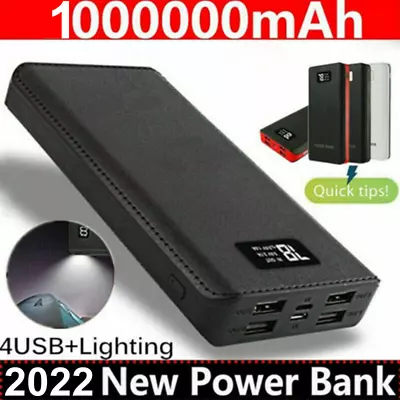 $28.88 • Buy Portable 1000000mAh Power Bank 4 USB Pack LCD Battery Charger For Mobile Phone
