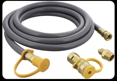 Natural Gas Grill Hose 20Ft - Flexible Gas Line Quick Connect Gas Hose 3/8” • $65.84