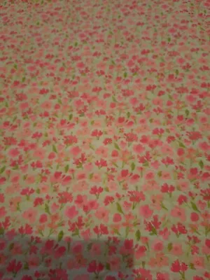 Country Cottage Floral Quilted Bed Throw Pink • £18