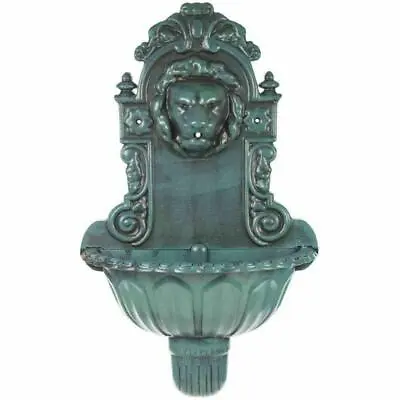 New Heavy Duty Lion Head Bird Bath Water Feature Wall Mounted Fountain  • £29.99