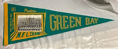 Green Bay Packers 1965 66 And 67 NFL Champs Full Size Photo Pennant 30” • $1599.99