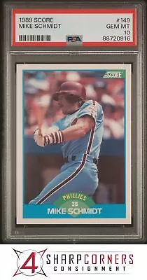 1989 Score #149 Mike Schmidt Phillies Hof Psa 10 • $31