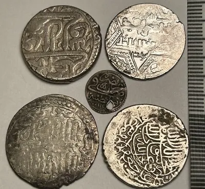 Lot Of 5 Medieval Silver Arabic Coins Middle-East? North Africa? Make Offer • $99