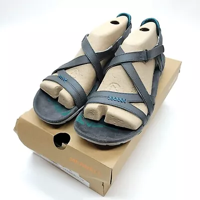 Merrell Sandspur Rose Sandals Women 9 Gray Leather Comfort Slingback Shoes New • $58.88