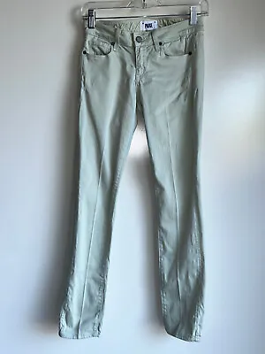 PAIGE Skyline Ankle Peg Mint Green Skinny Jeans Size 25 • $12.99