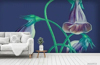 3D Color Floral Gloxinia Wallpaper Wall Mural Removable Self-adhesive Sticker928 • £137.46