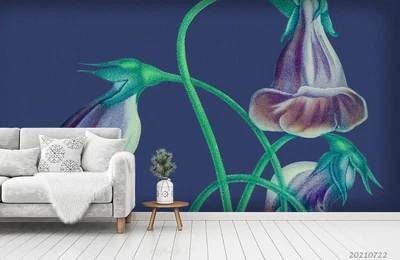 3D Color Floral Gloxinia Wallpaper Wall Mural Removable Self-adhesive Sticker928 • £137.46