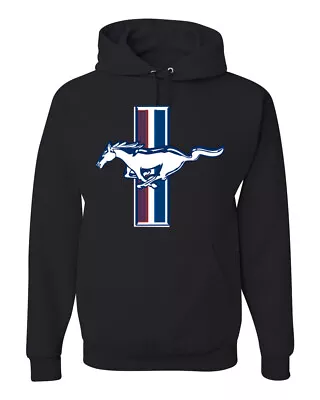 Ford Mustang Retro USA Vintage Logo Classic Bar Cars And Trucks Graphic Hoodie • $34.99