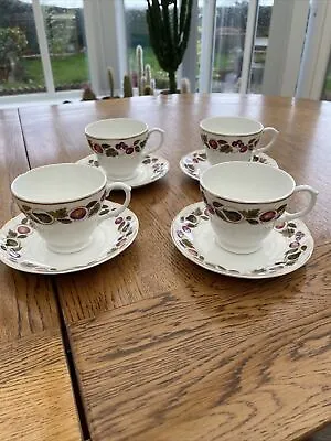 4x Mayfair Pottery Cups & Saucers. Bone China • £10