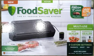 $79.99 • Buy Foodsaver VS3120 Food Vacuum Sealer W/ Marinate Handheld 4 Settings Black