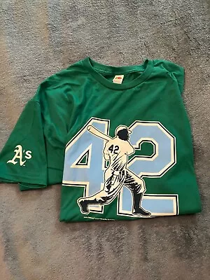 OAKLAND A's JACKIE ROBINSON DAY T SHIRT  NEW W/O TAGS SZ XL SGA 4/15/24 • $19.99