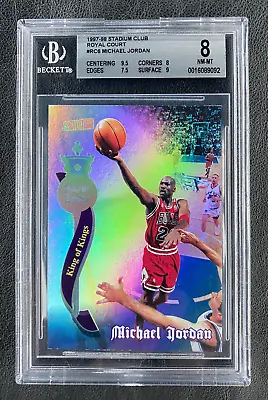 Michael Jordan 1997-98 Stadium Club Royal Court #RC6 BGS 8 (9.5 Centering) RARE • $185.99