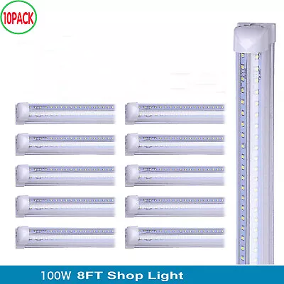 10Pack 100W T8 8FT Led Shop Light Fixture 8 Foot Led Tube Light 8' Garage Light • $161.29